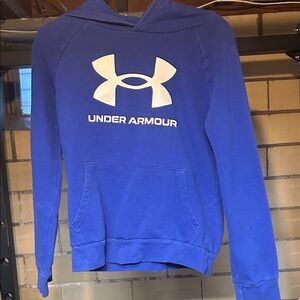 Under Armour Royal Blue Hoodie with White Logo